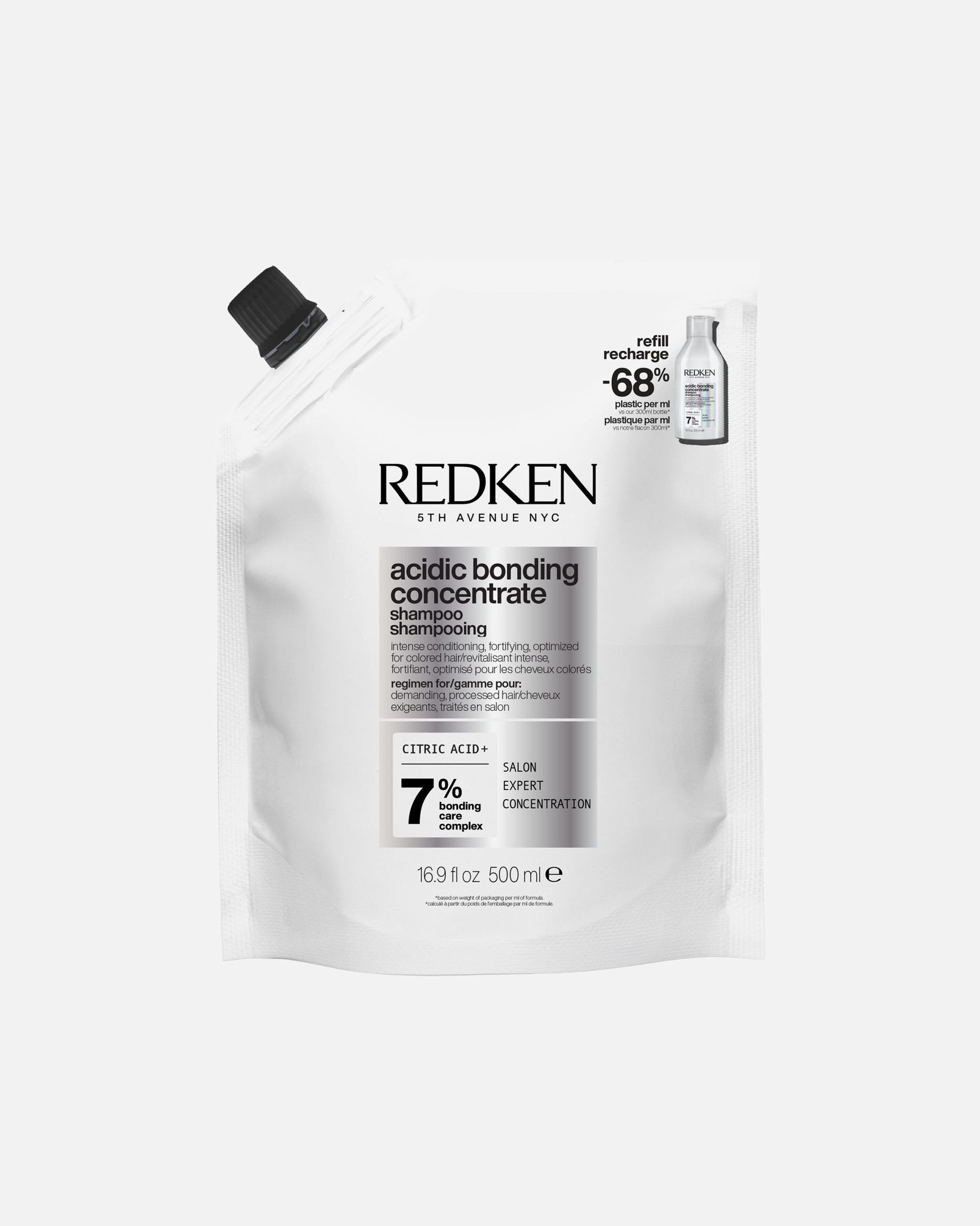 Shampoo capelli di Unisex Redken Acidic Concentrate Shampoo per capelli danneggiati - ricarica 500 ml - Refill