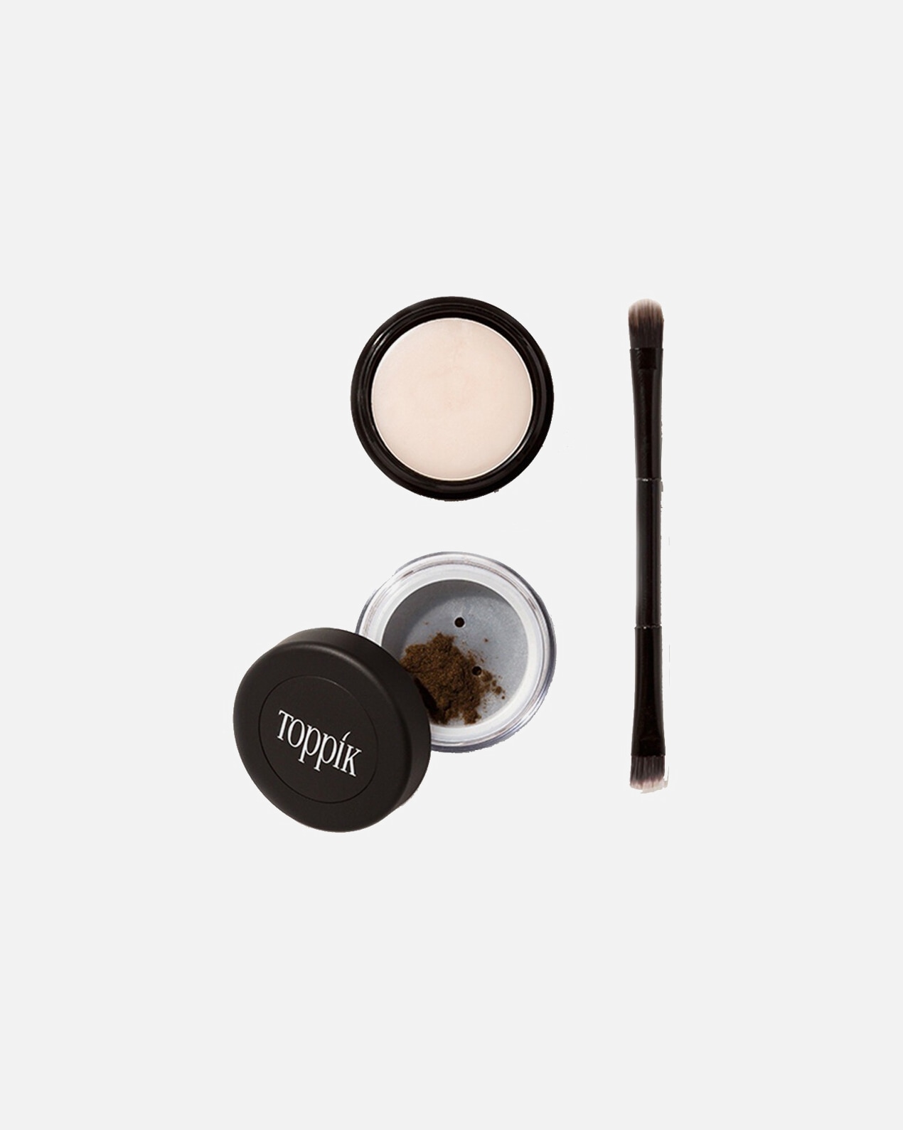 Polvere sopracciglia di Unisex Toppik Brow Building Fiber Set - Infoltitore Sopracciglia 3D Medium Brown (Castano Medio)