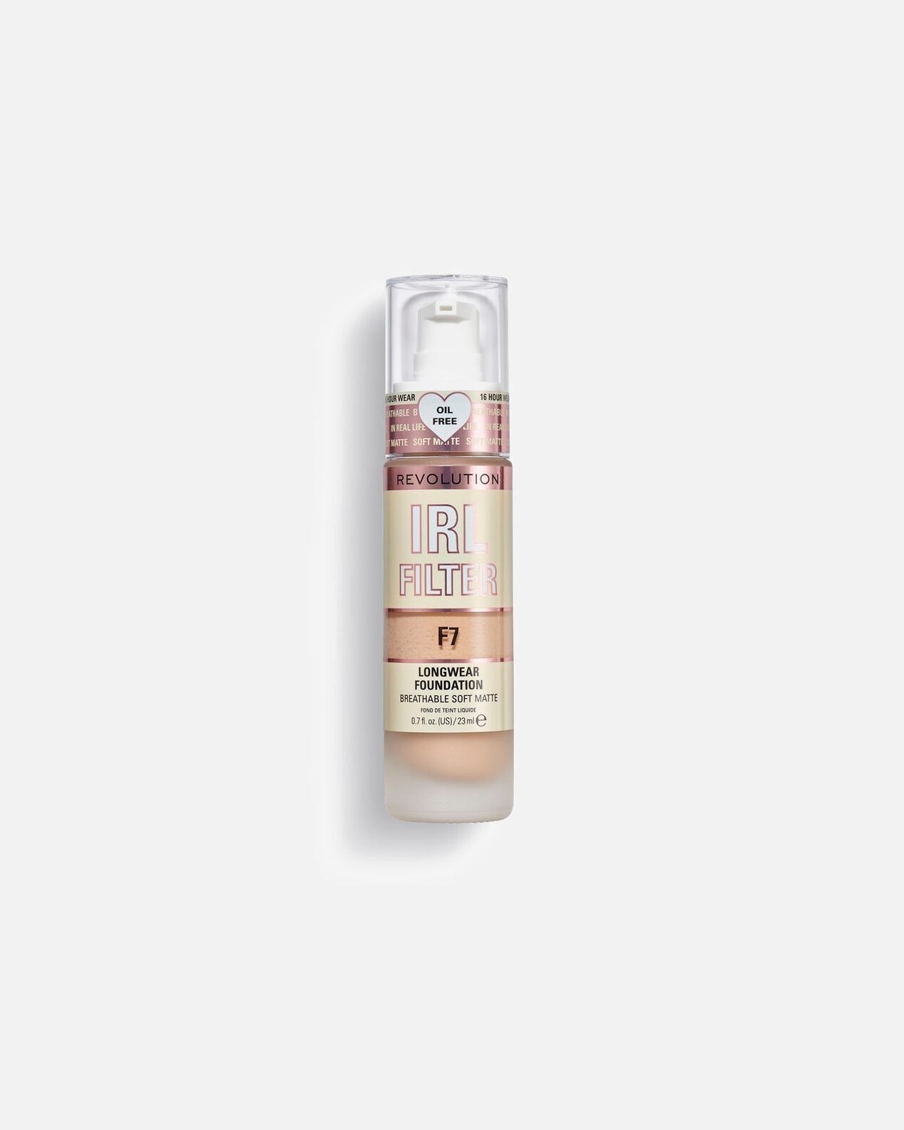 Fondotinta di Unisex Revolution IRL Filter Longwear Foundation F7