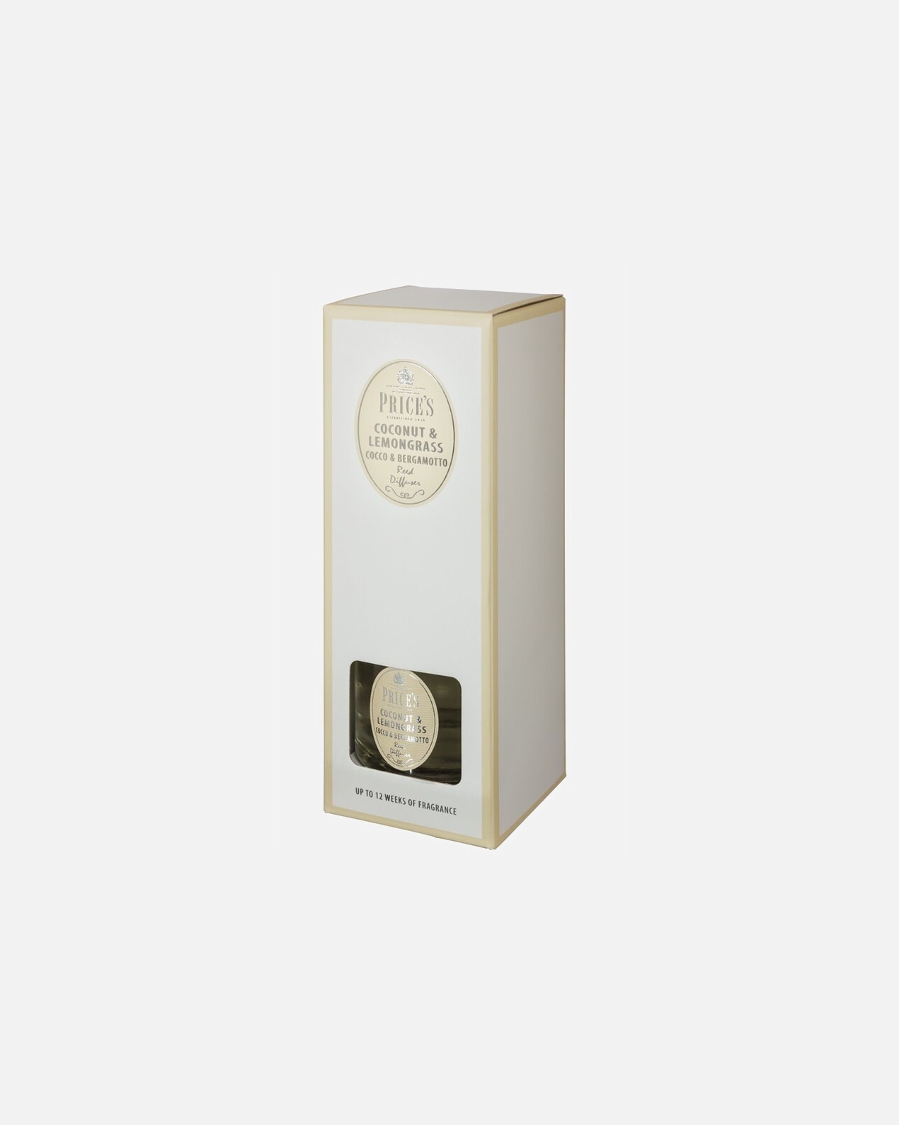 Profumo ambiente di Unisex PRICE'S CANDLES COCONUT & LEMONGRASS REED DIFFUSER 100 ml