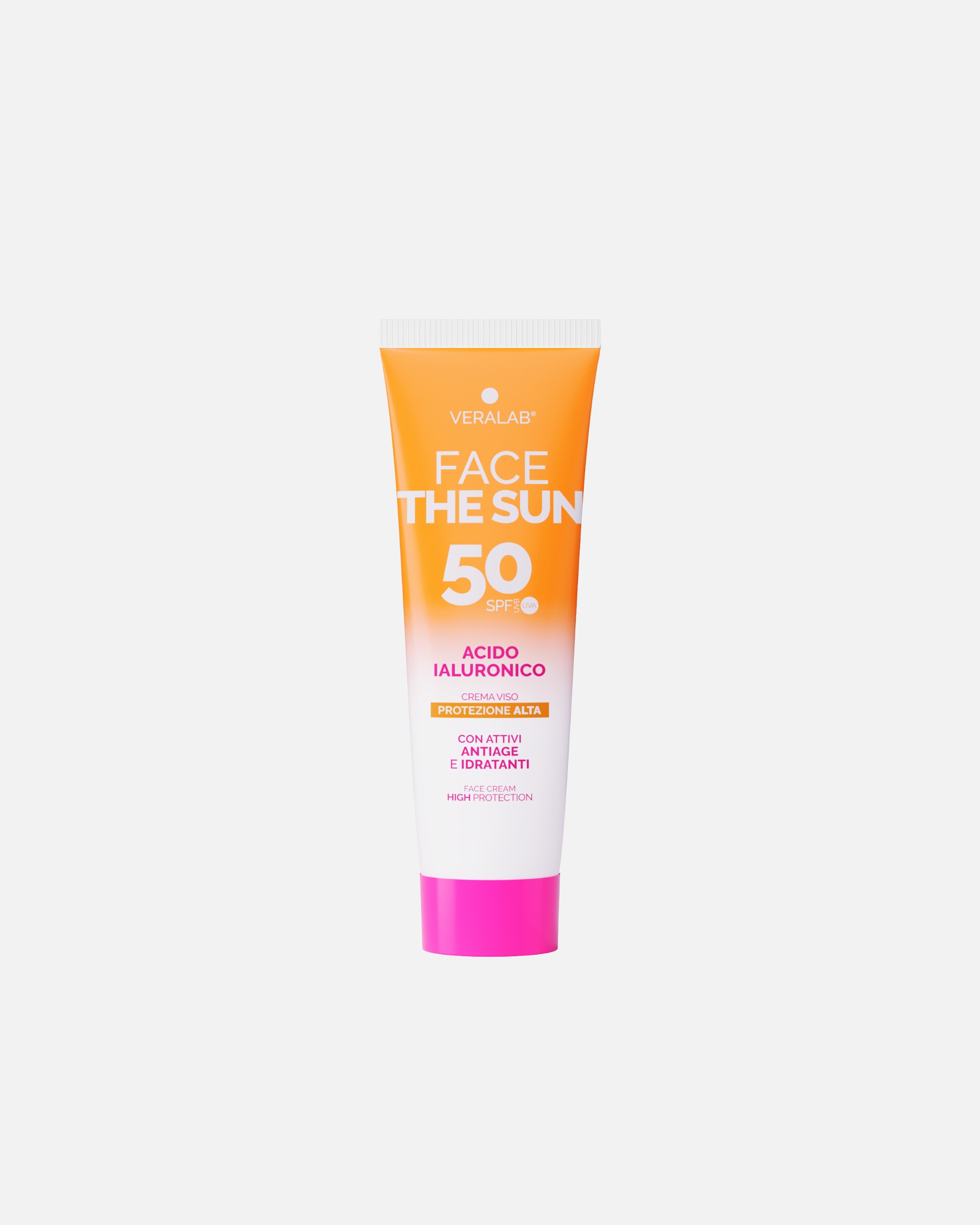 Crema solare di Unisex VERALAB Default Brand Line FACE THE SUN ACIDO IALURONICO - CREMA VISO SPF50 1 pezzo