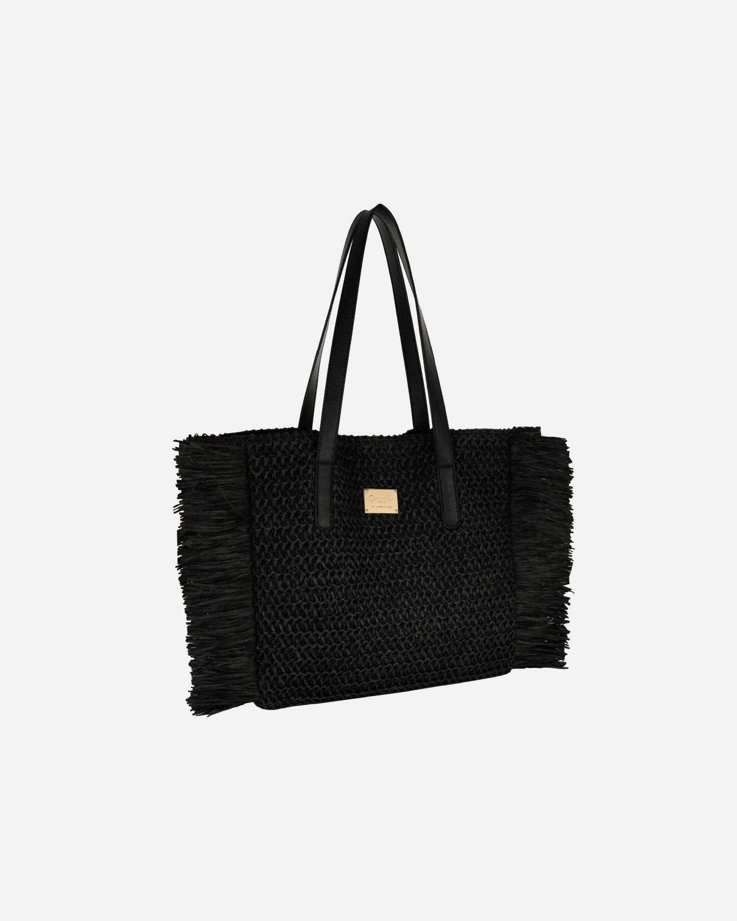 Borsa di Unisex Camomilla Borsa Mare M Frangia BLACK