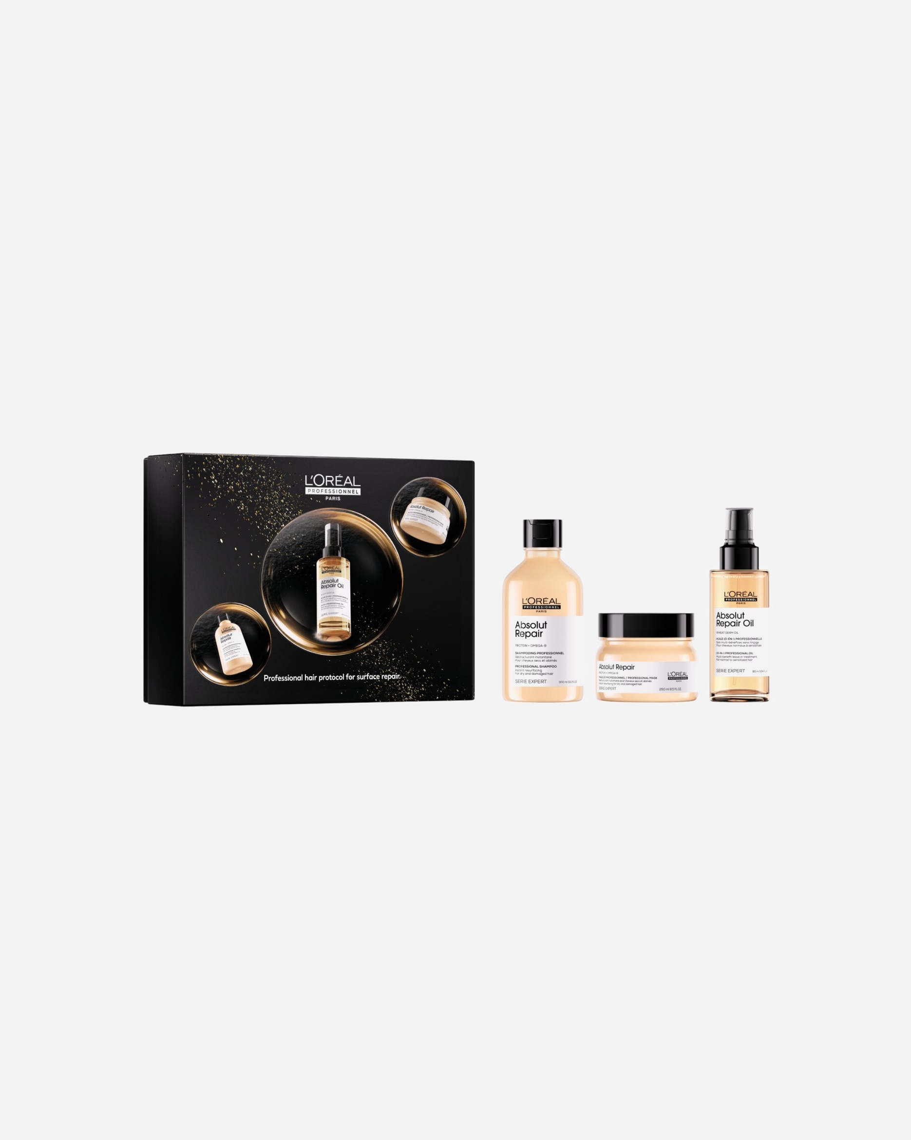 Set cura dei capelli di Unisex L’Oréal Professionnel Cofanetto Natale Absolut Repair Trio, per capelli secchi e danneggiati 1 pezzo