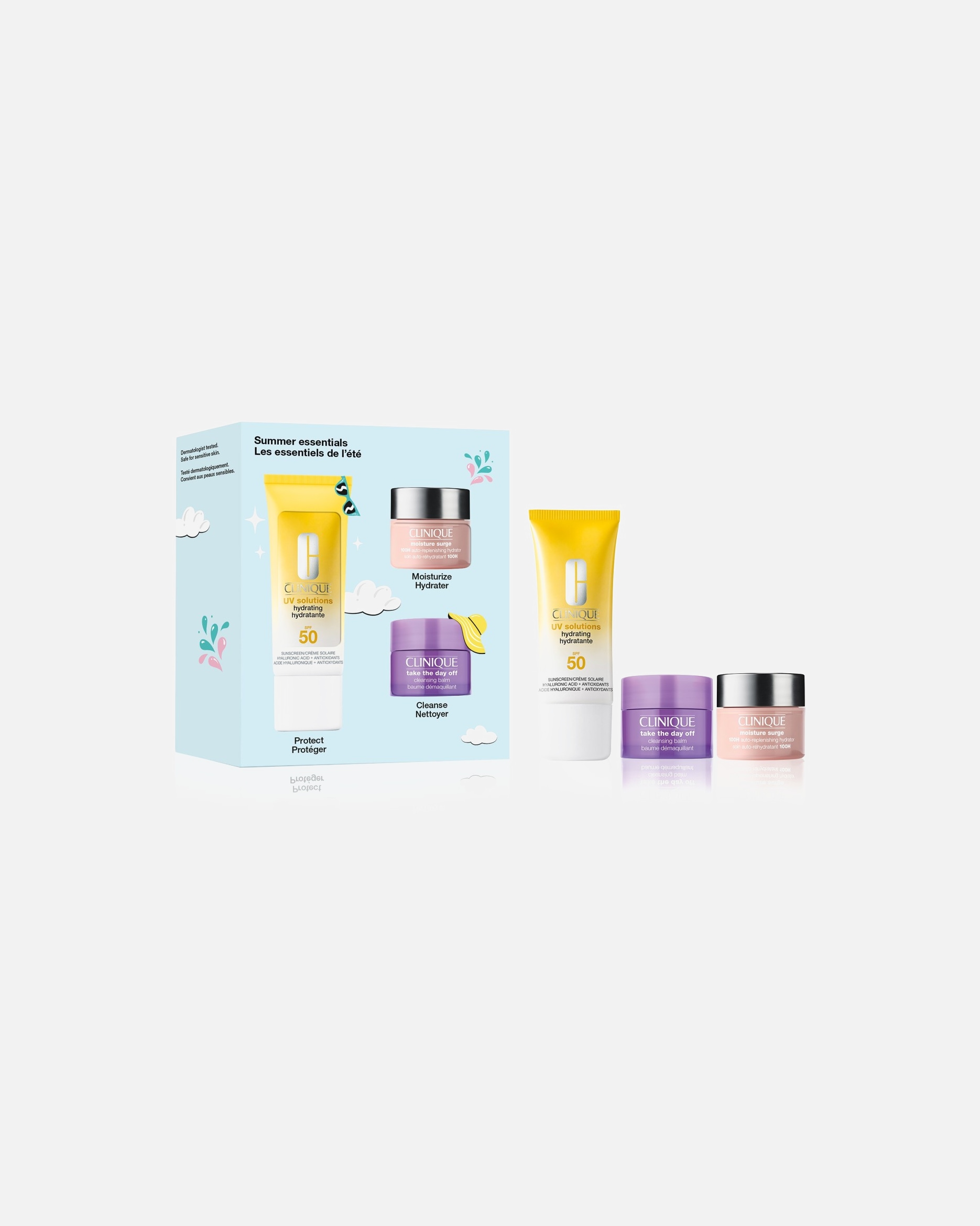 Set cura del viso di Unisex Clinique Summer Essential Set: i must have della tua estate 1 pezzo