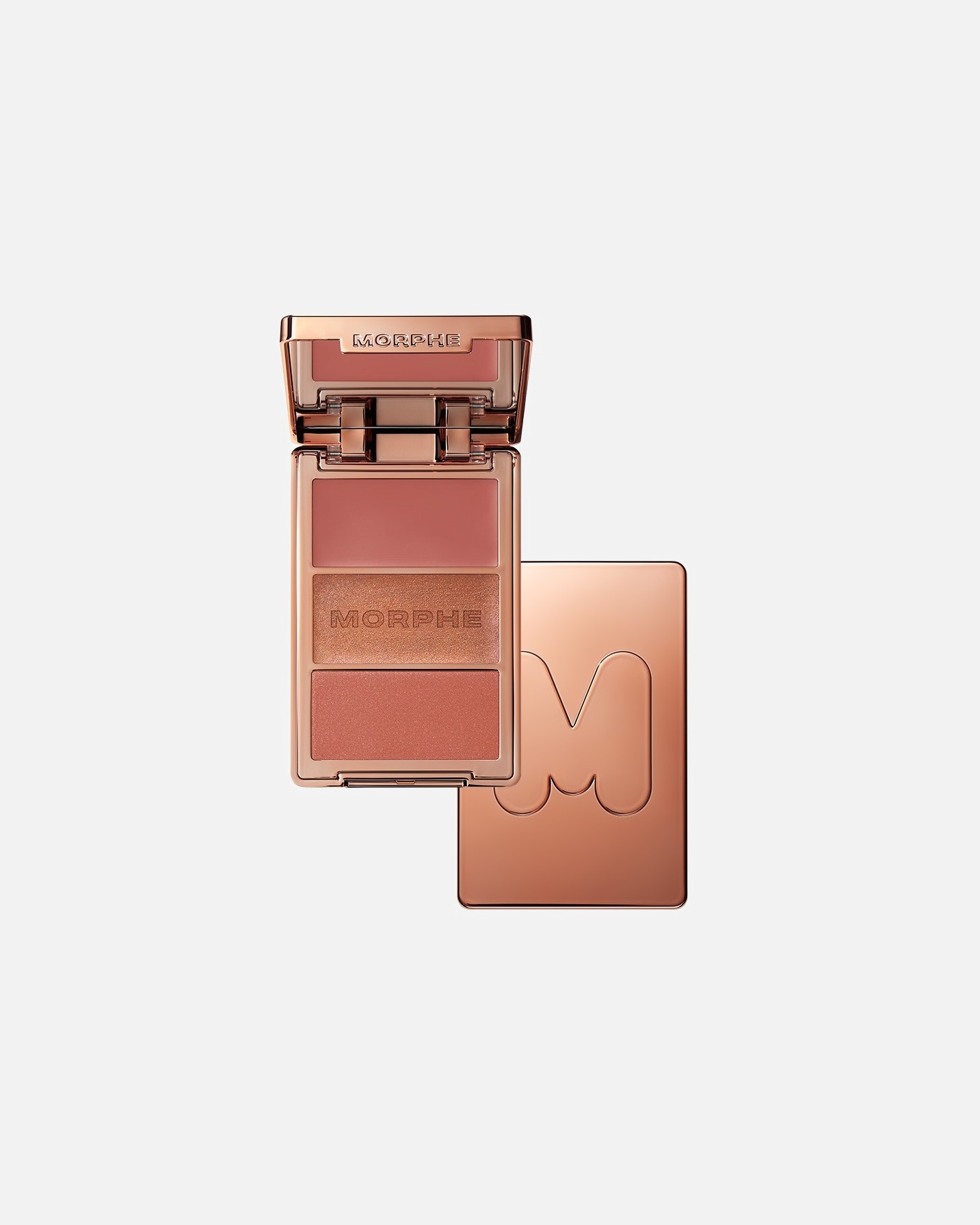 Blush di Unisex MORPHE Cheek Thrills Multi-Finish Face Trio YACHT DAY