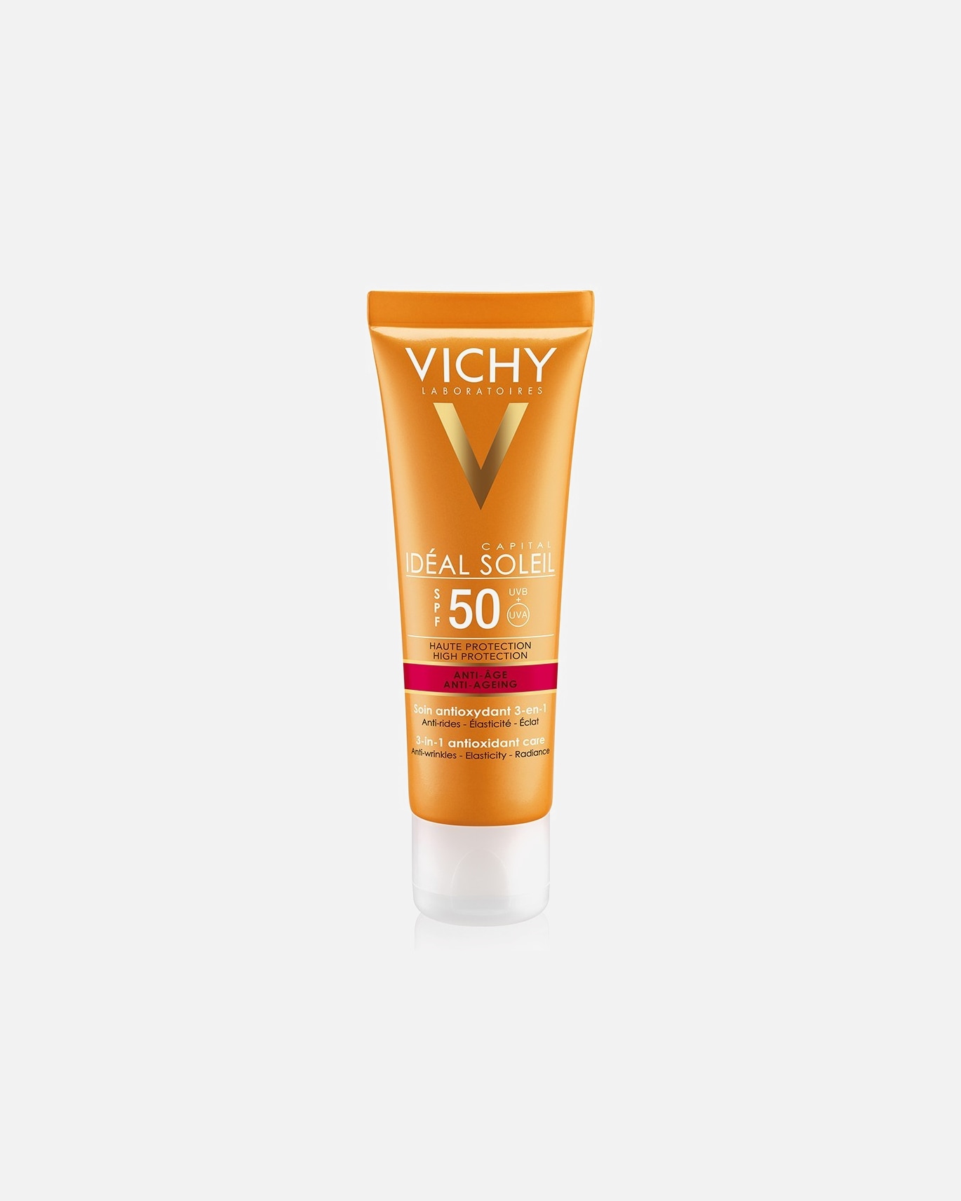 Crema solare di Unisex Vichy Capital Soleil Crema Viso Anti-età 3 in 1 Abbronzatura Intensa SPF 50 50 ml