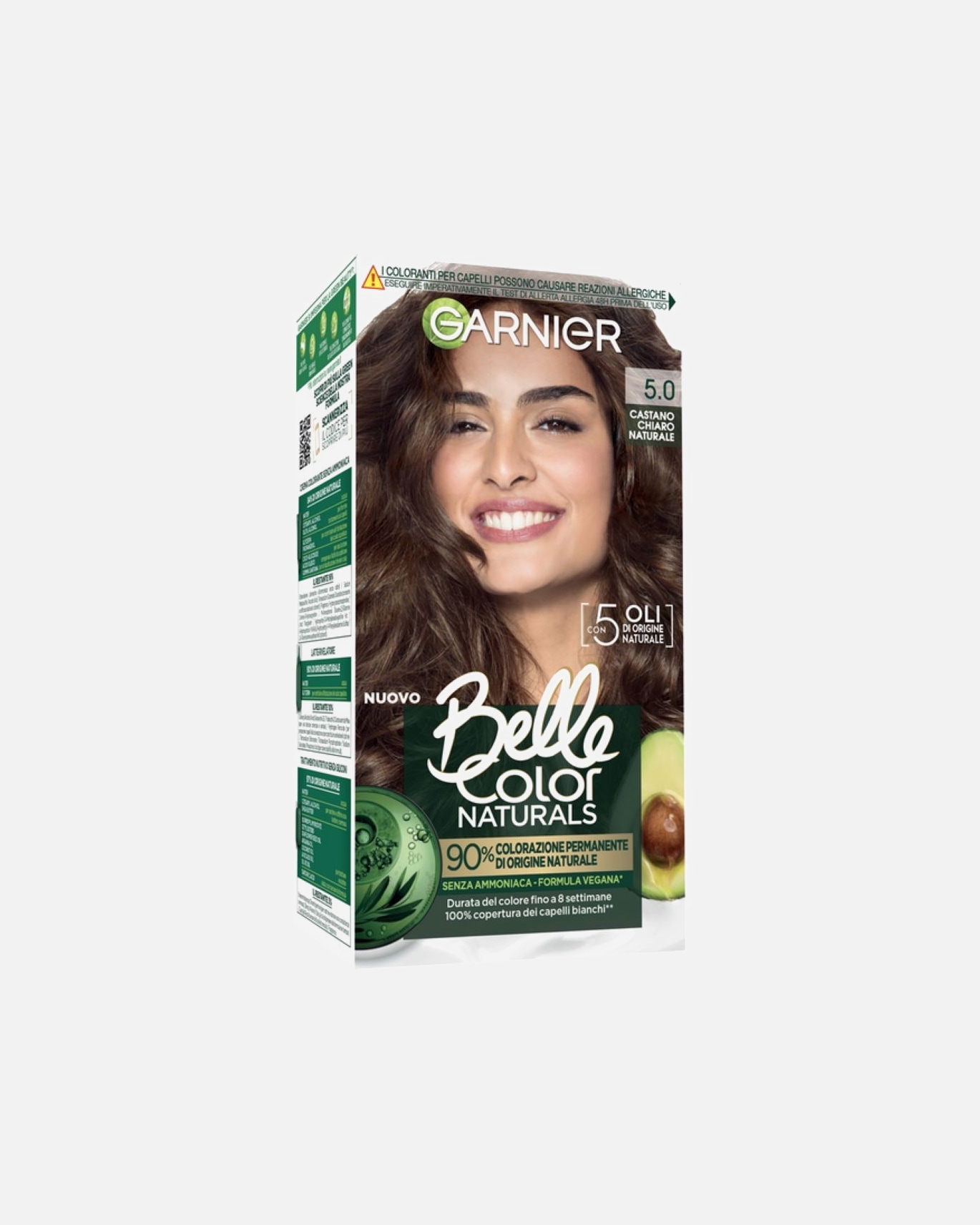 Tinta Capelli di Unisex GARNIER BELLE COLOR NATURALS 5.0 CASTANO CHIARO