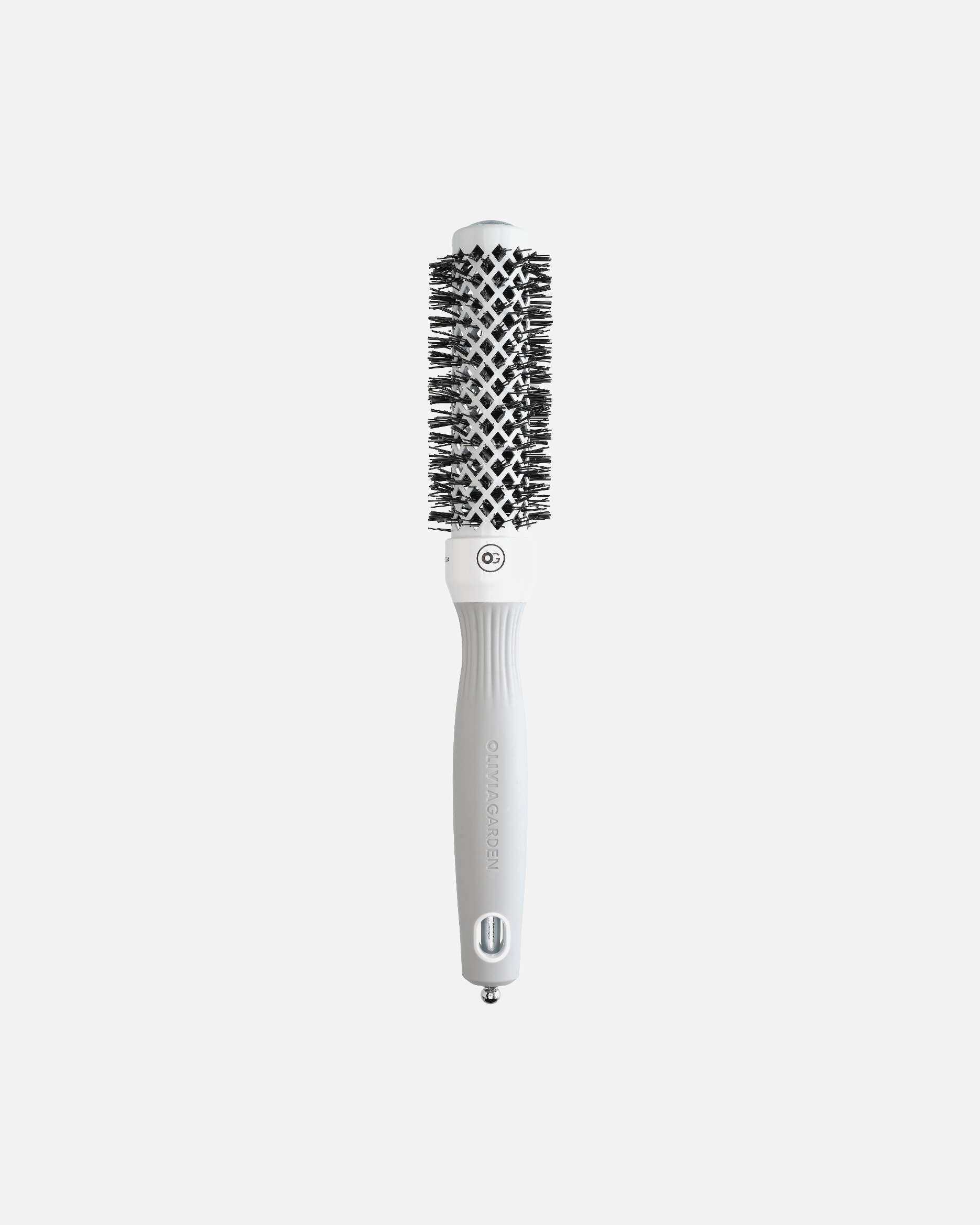Spazzola Rotonda di Unisex Olivia Garden EXPERT Expert Blowout Shine Bianco e Grigio 25 mm