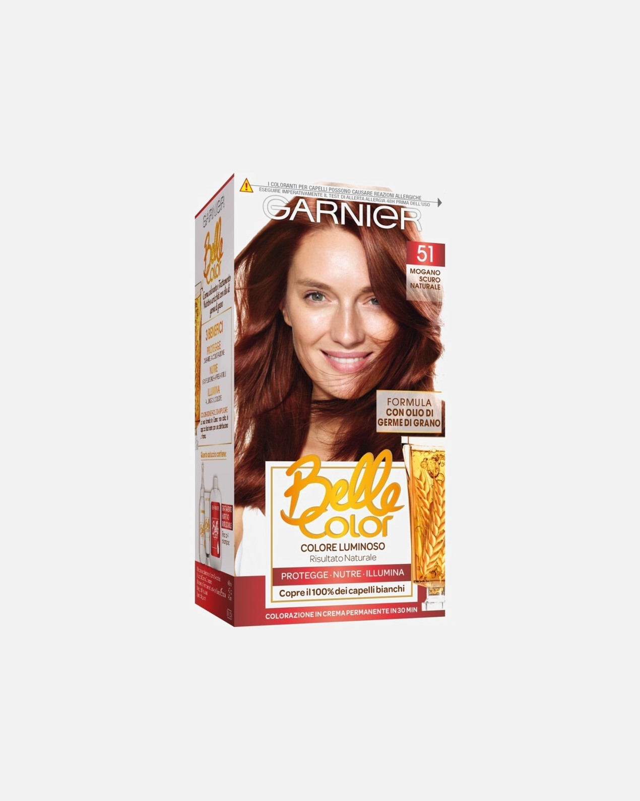 Colorazione capelli di Unisex GARNIER Belle Color, Colore Luminoso e Riflessi Naturali Mogano Scuro Naturale