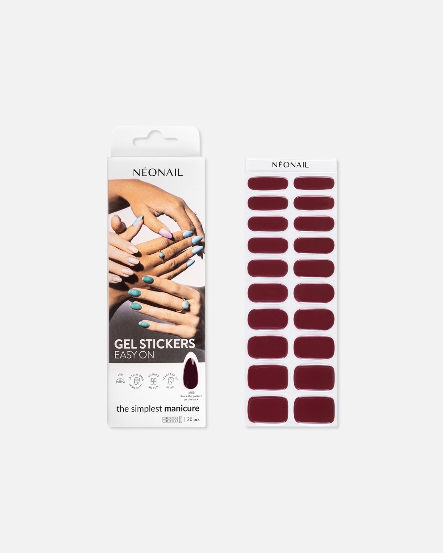 Adesivi per unghie di Femmina NEONAIL GEL STICKERS EASY ON M05