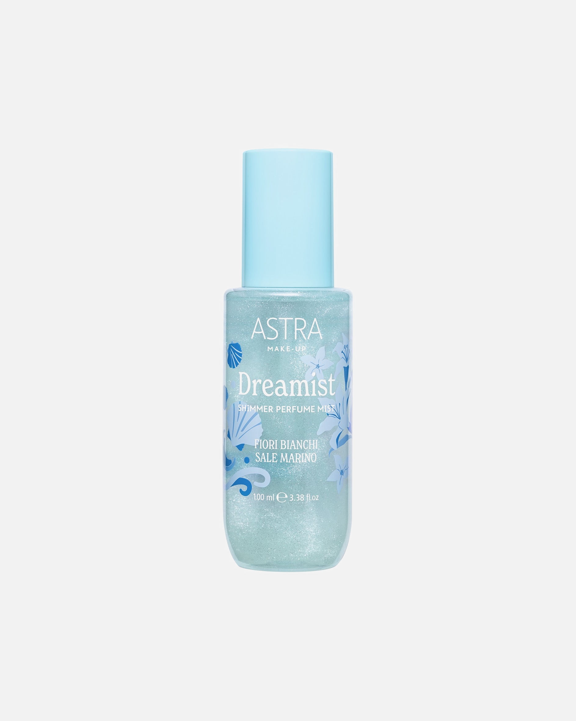 Spray corpo di Unisex ASTRA MAKE-UP DREAMIST FIORI BIANCHI - SALE MARINO Shimmer Perfume Mist 100 ml