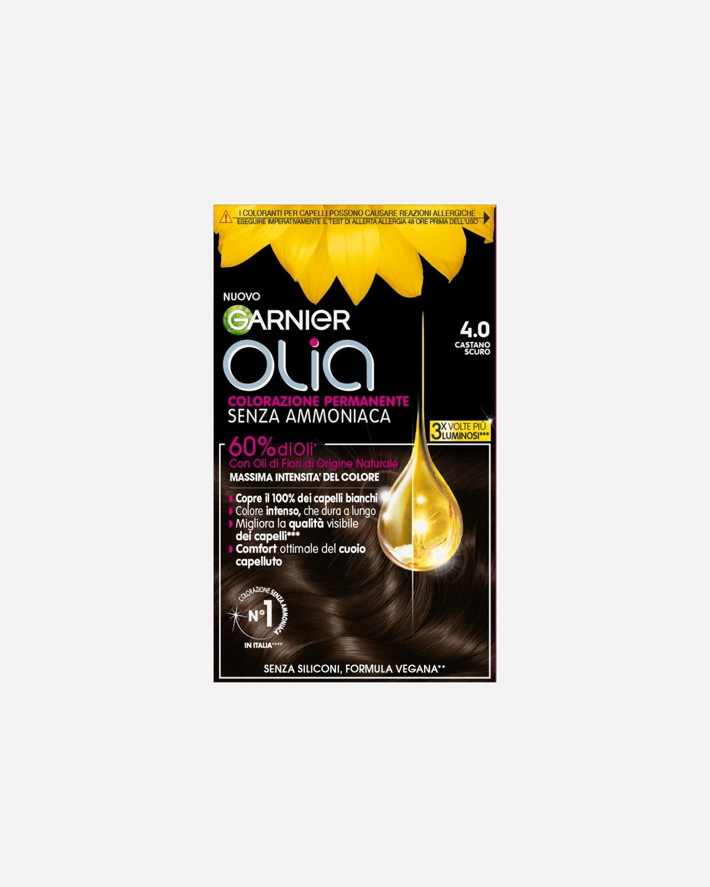 Tinta Capelli di Unisex GARNIER Tinta Capelli Olia Castano Scuro (4.0)