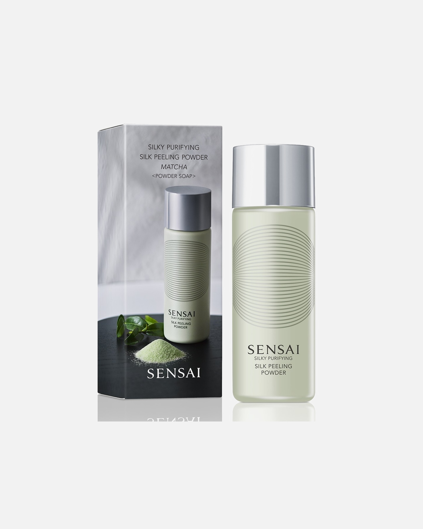 Peeling viso di Unisex SENSAI SILKY Polvere peeling purificante alla seta Matcha 40 g