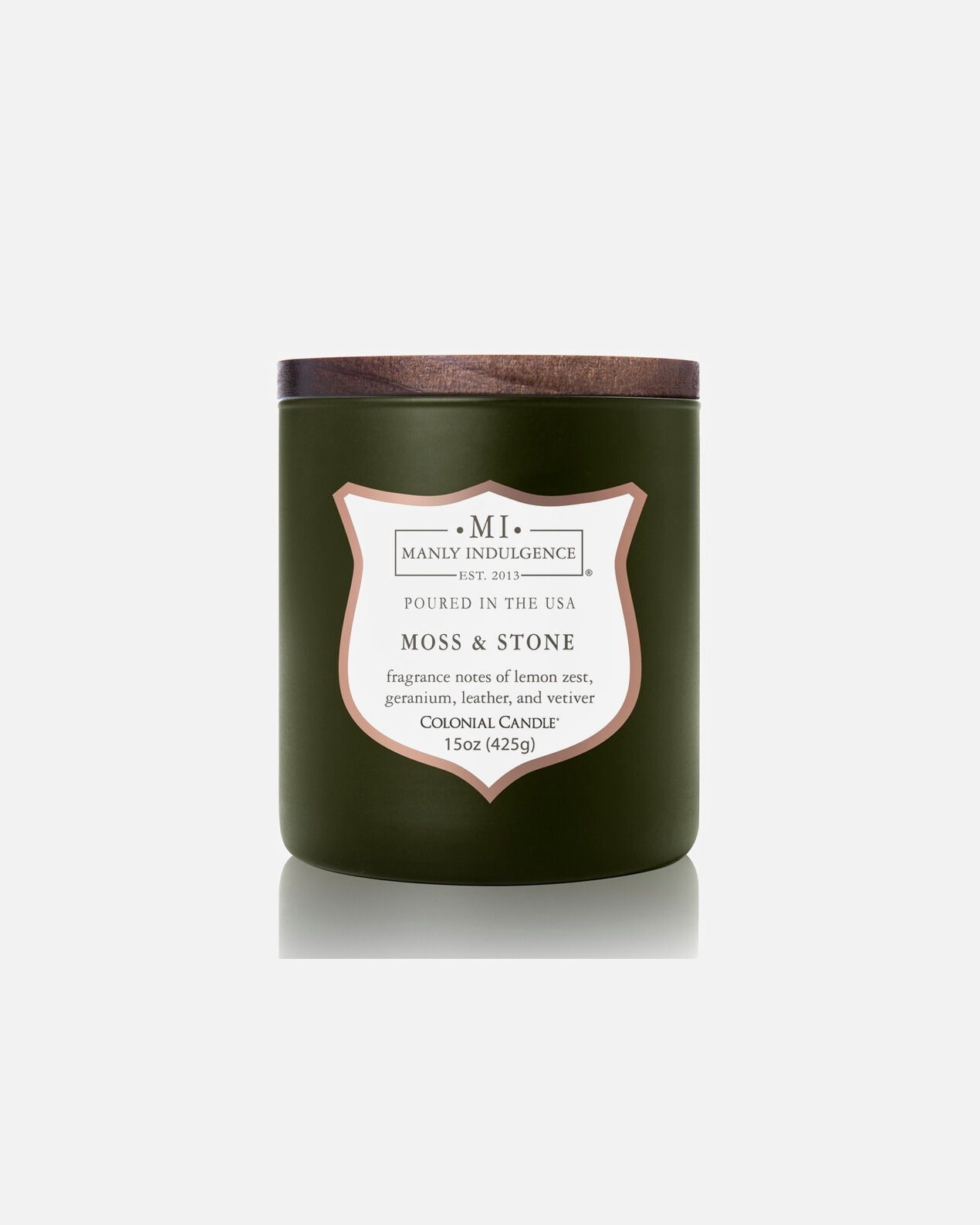Candela di Unisex Colonial Candle Green Moss & Stone Media