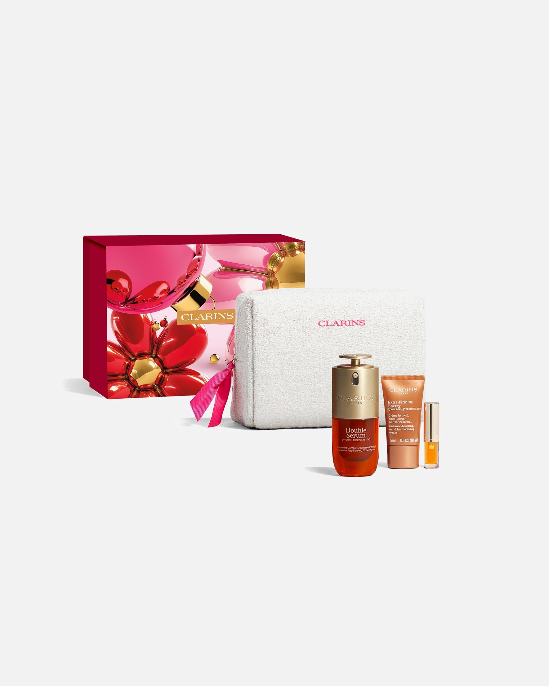 Set cura del viso di Unisex Clarins Rituale Double Serum & Extra-Firming Energy 1 pezzo