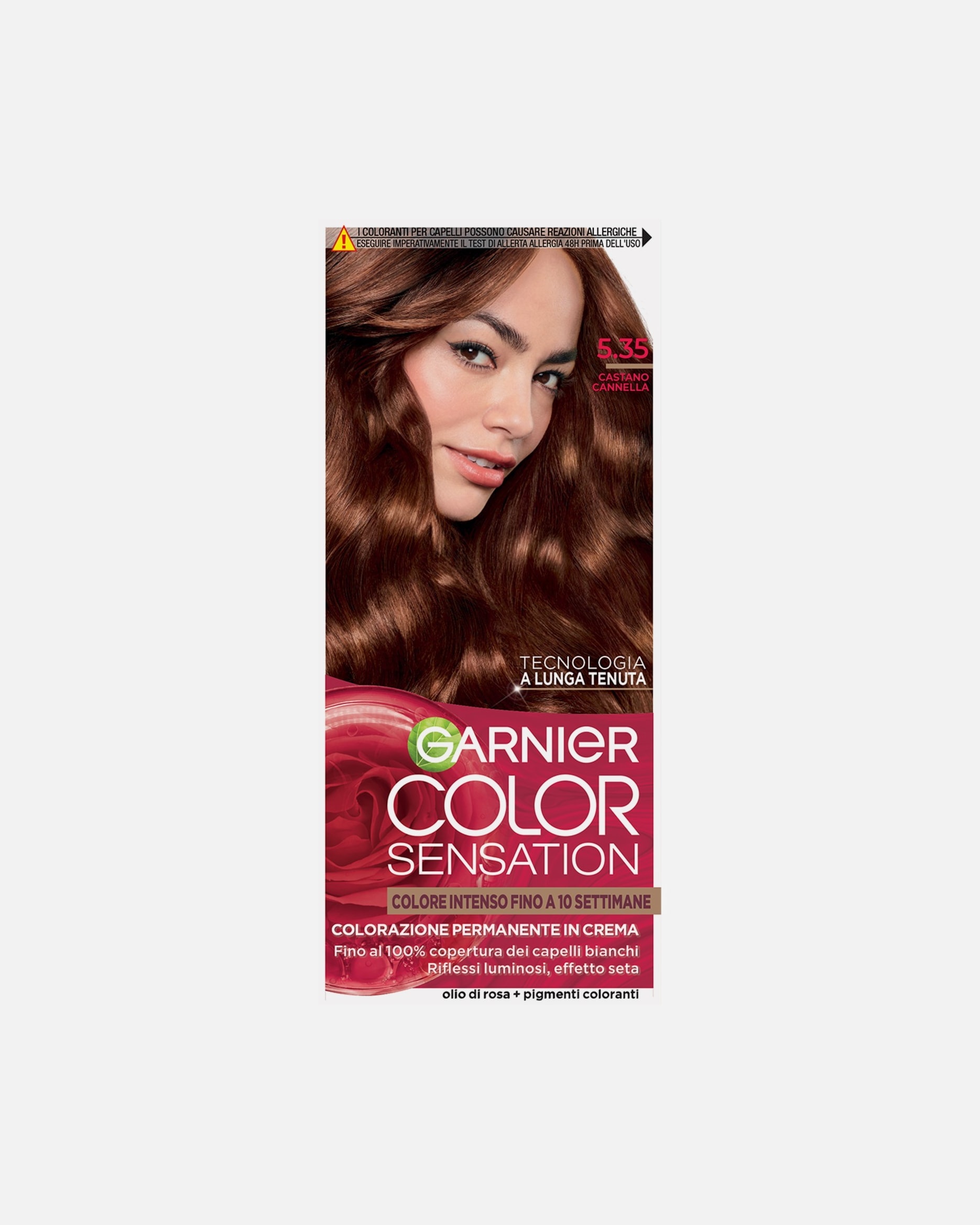 Tinta Capelli di Unisex GARNIER COLOR SENSATION Colorazione permanente fino a 10 settimane di colore intenso 5.35 CASTANO CANNELLA