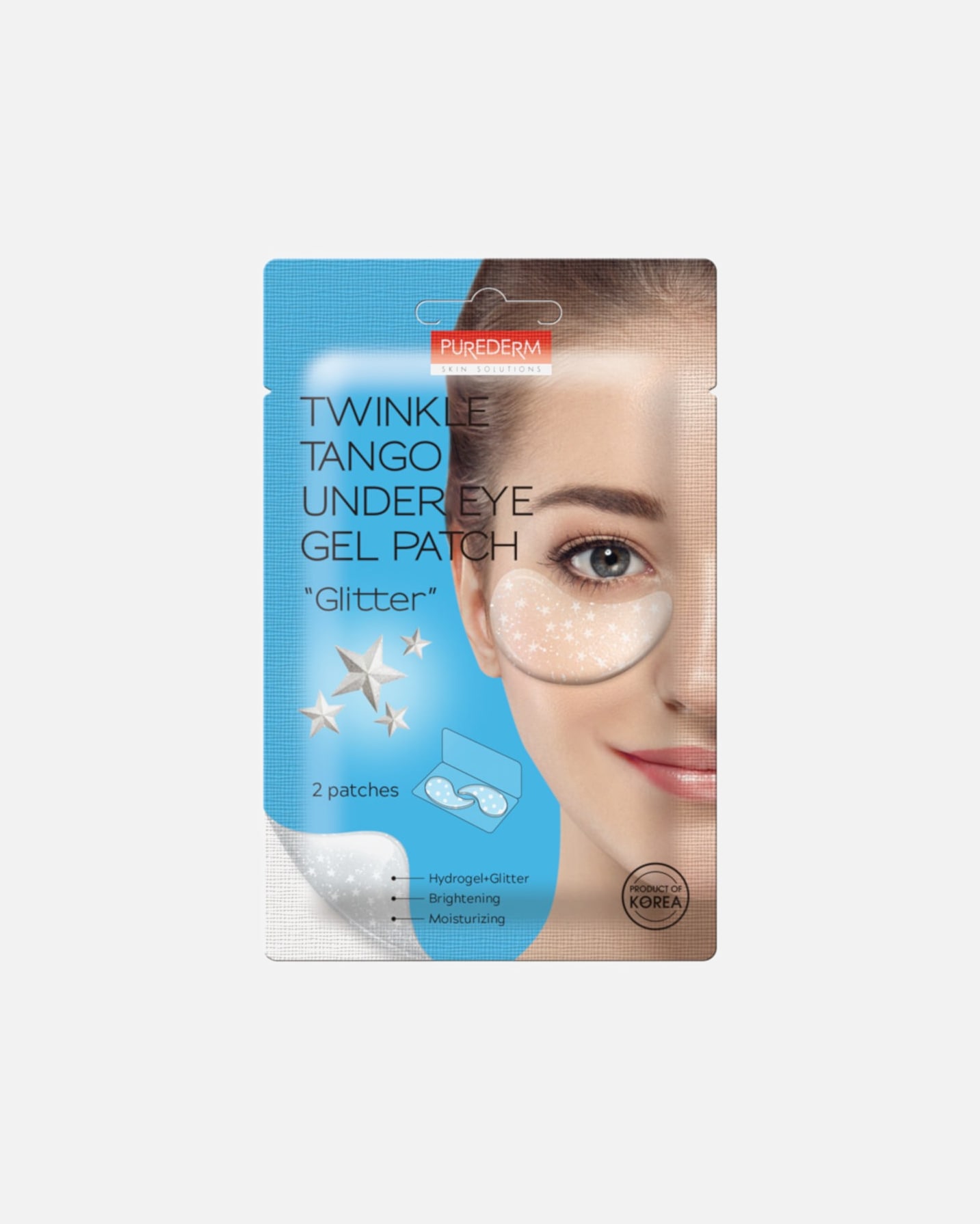 Patch occhi di Unisex Purederm Twinkle Tango Under Eye Gel Patch Glitter 1pair 1 pz