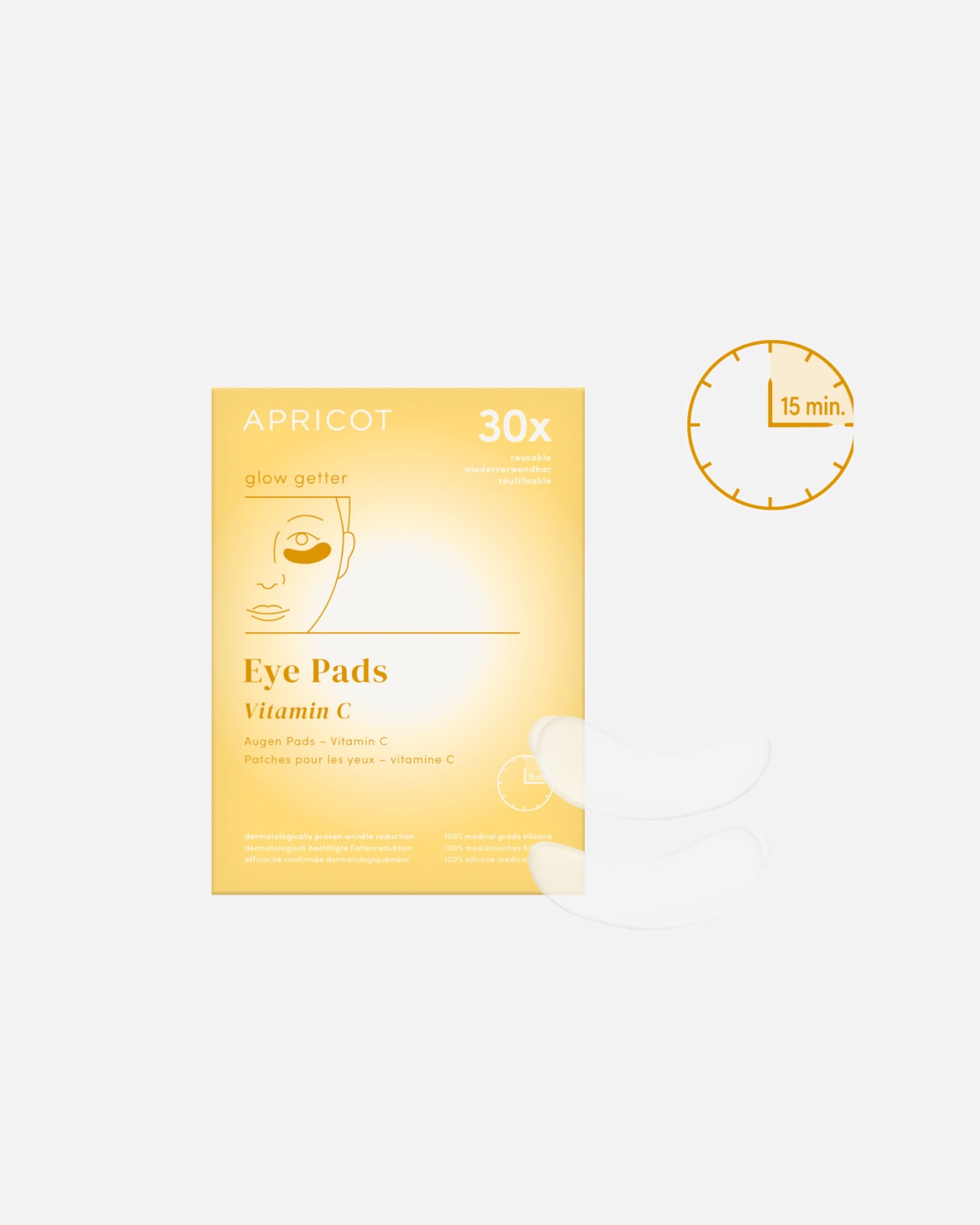 Maschera Occhi di Unisex Apricot APRICOT Cerotti Riutilizzabili per gli Occhi con Vitamina C 2 g