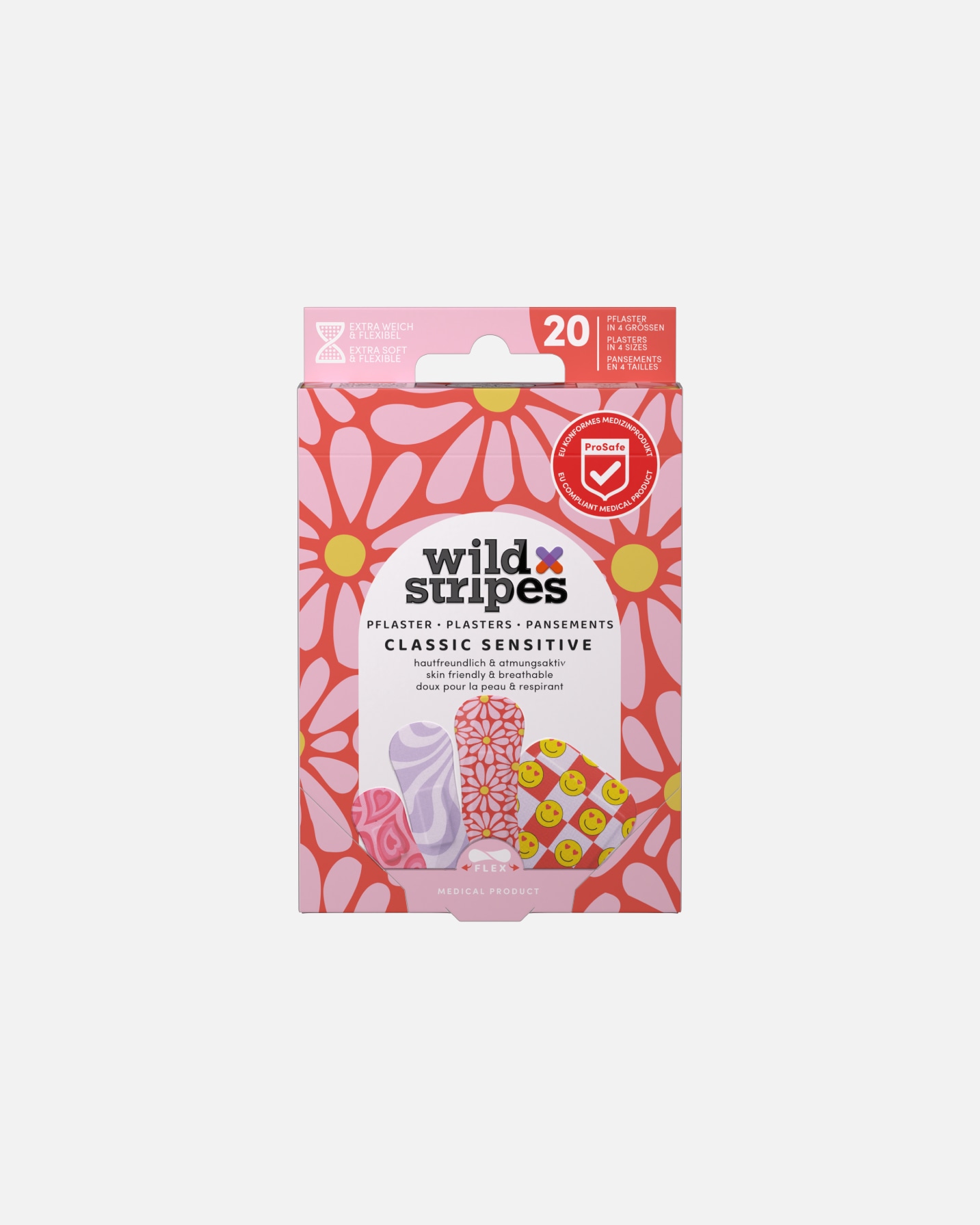 Patch di Unisex Wild Stripes Default Brand Line Classic Sensitive Pastel Fun Plasters - cerotti 1 pezzo