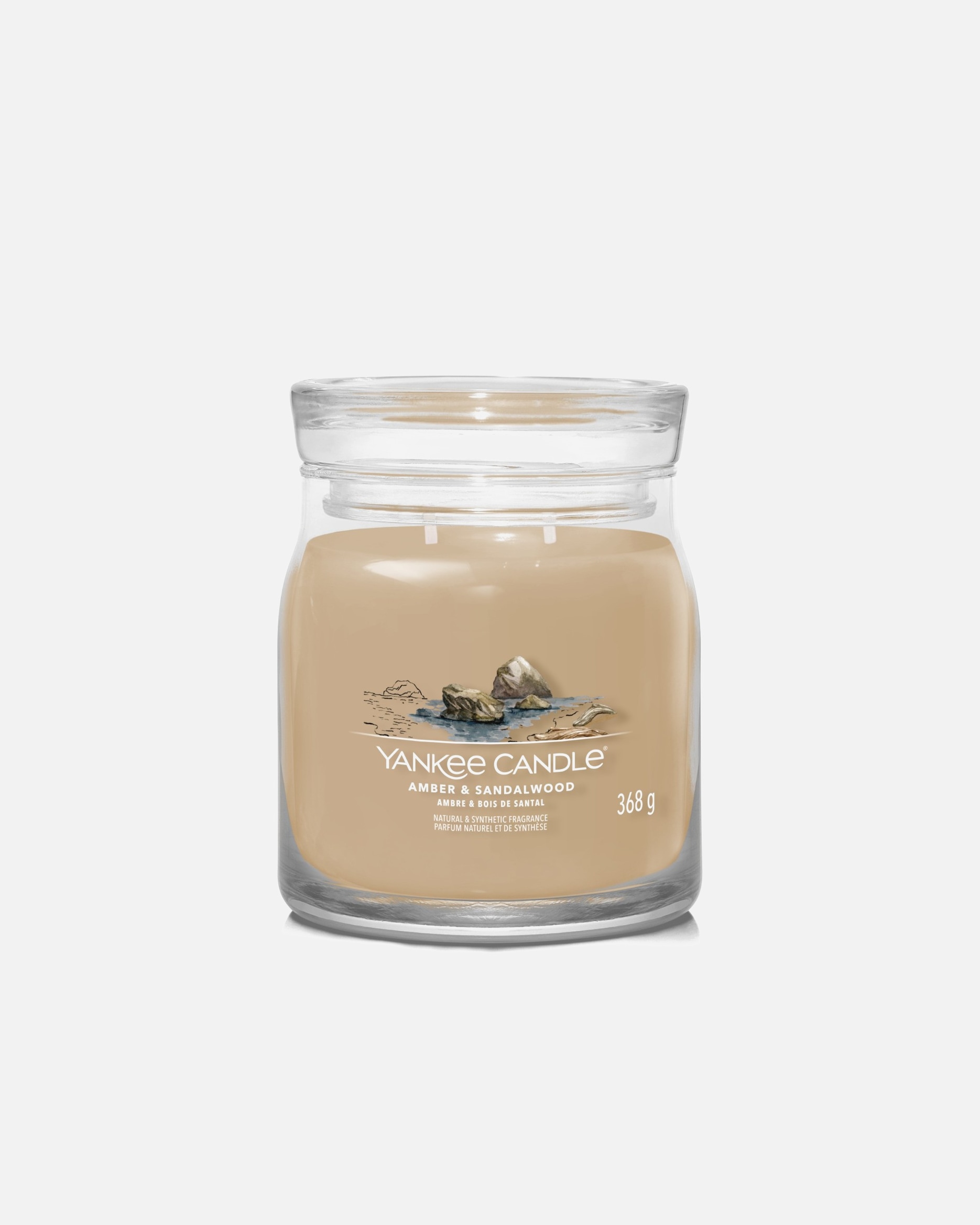 Candela di Unisex Yankee Candle Candela Media Signature Amber & Sandalwood 368 g - Signature