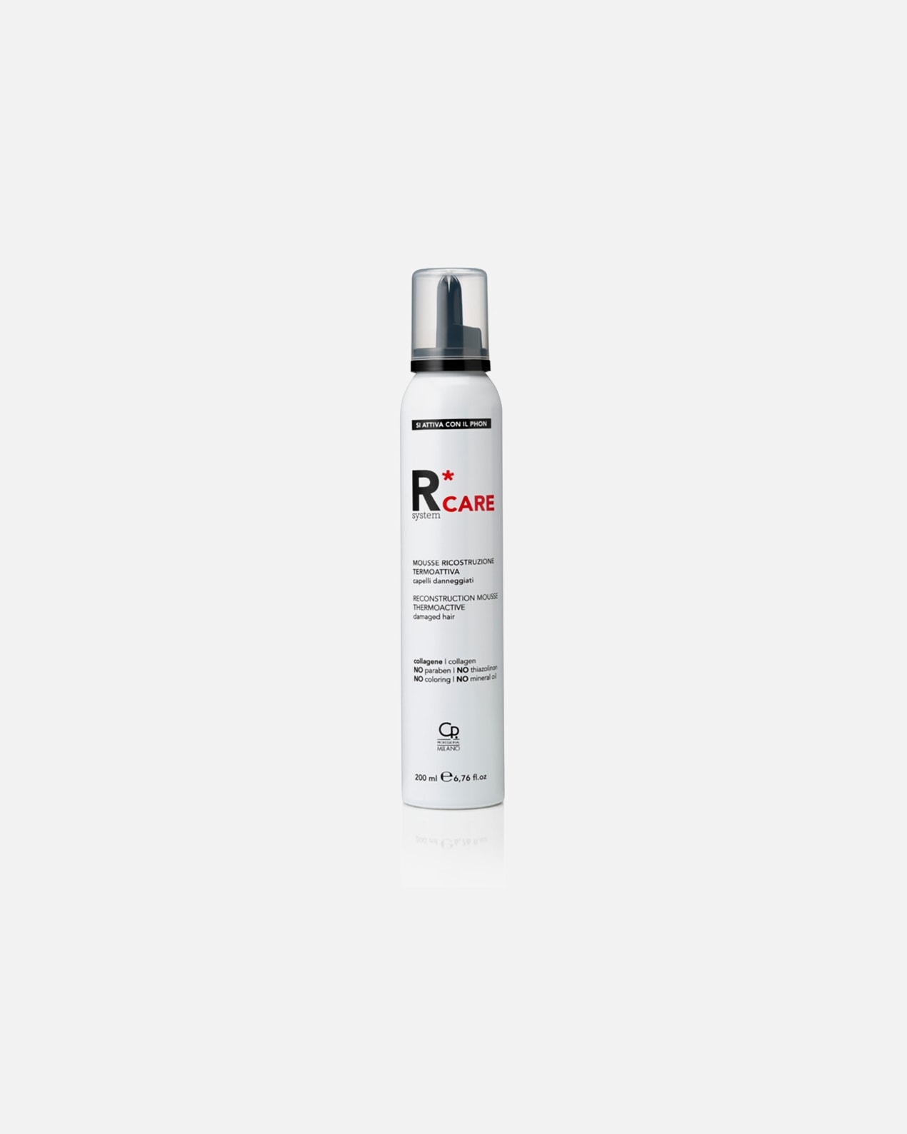 Maschera Capelli di Femmina R System Care Mousse Ricostruzione Termoattiva 200 ml