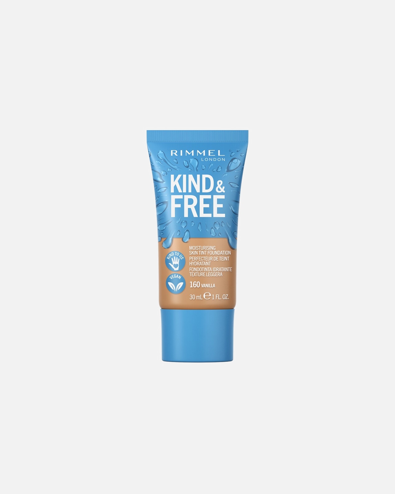 Fondotinta di Unisex Rimmel London Fondotinta Liquido Idratante Kind&Free VANILLA