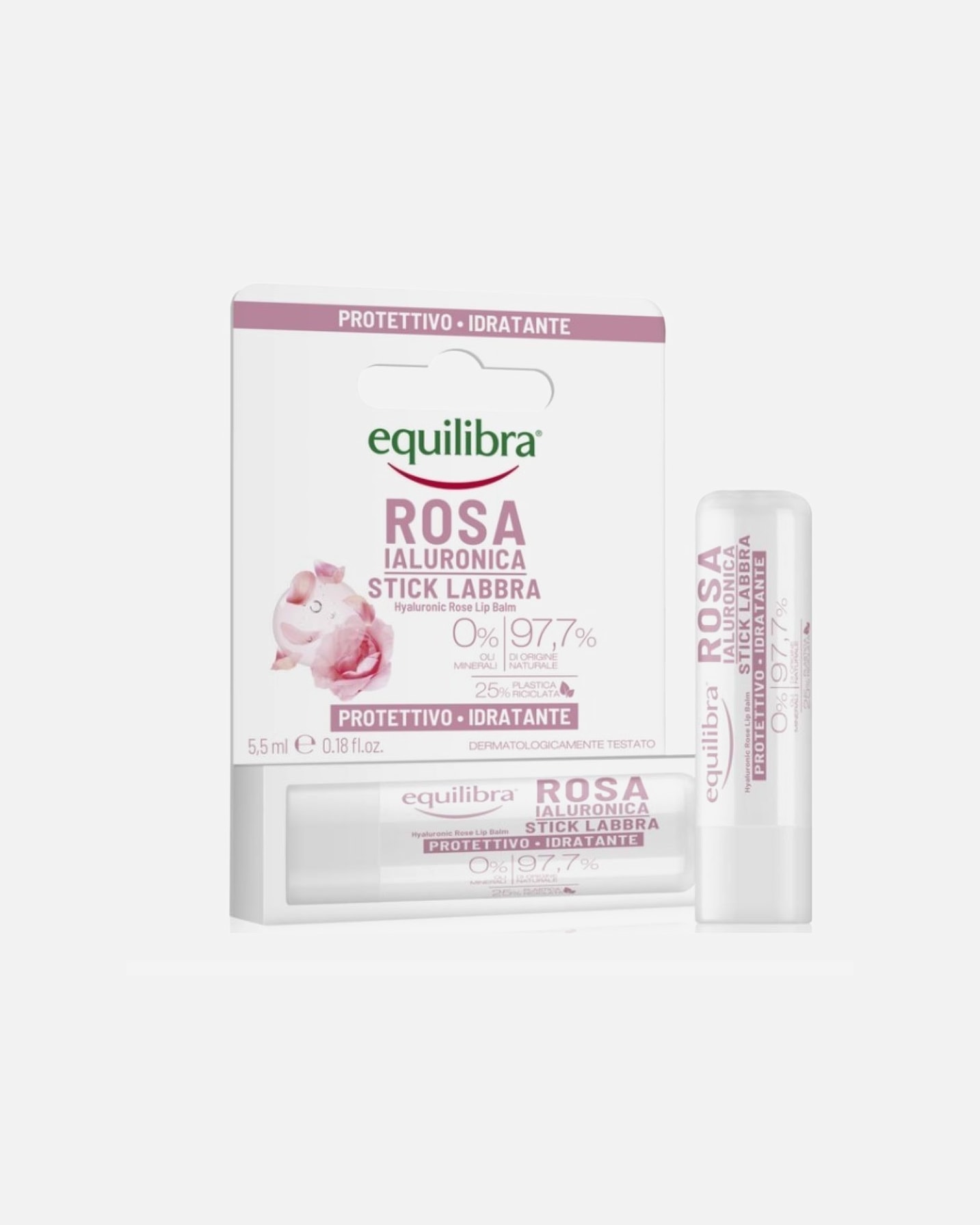 Balsamo labbra di Unisex equilibra Rosa Ialuronica Stick Labbra 5.5 ml