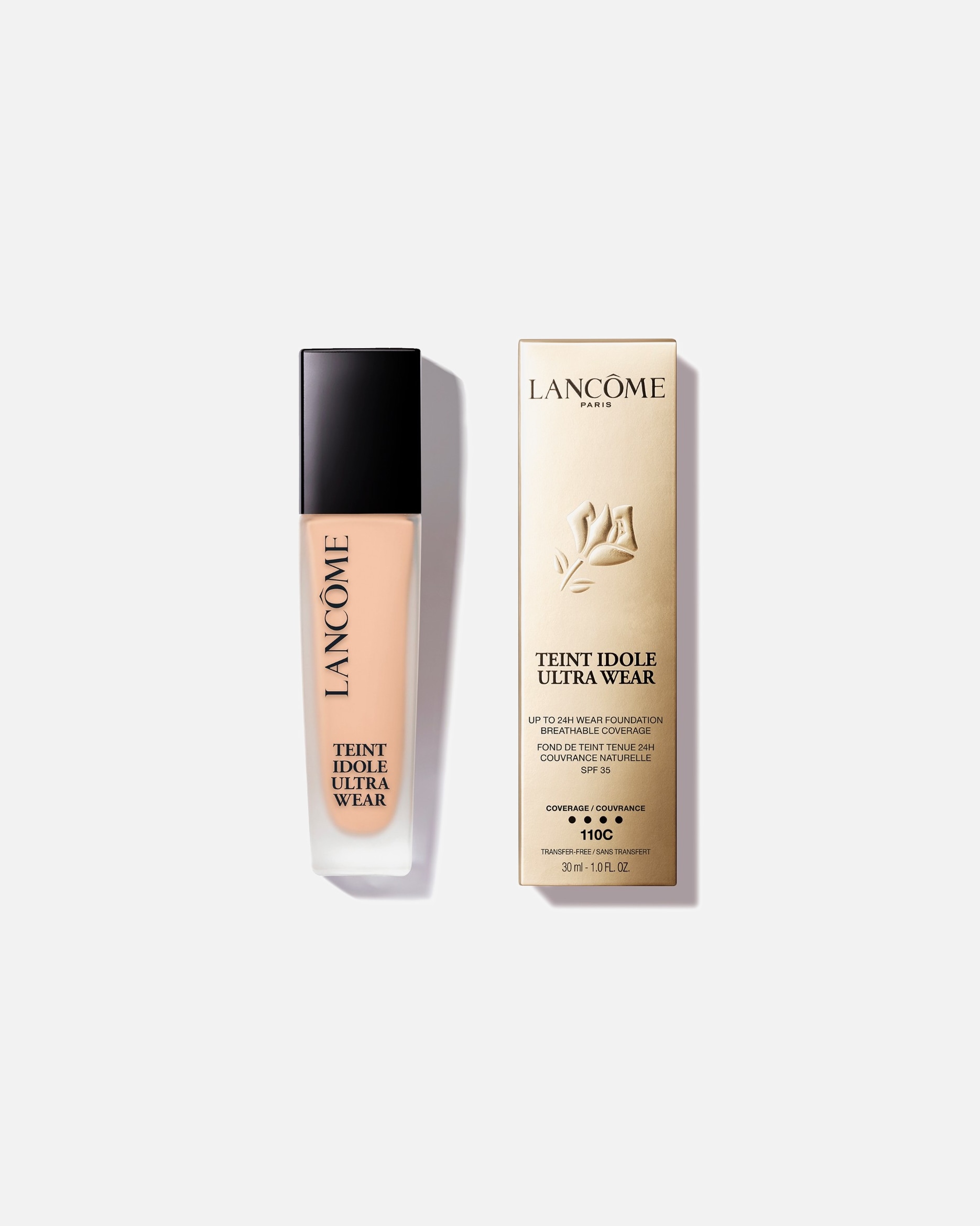 Fondotinta di Unisex Lancôme Teint Idole Ultra Wear Fondotinta liquido dalla coprenza leggera, tenuta 24h, finish matte naturale 110C - 110C