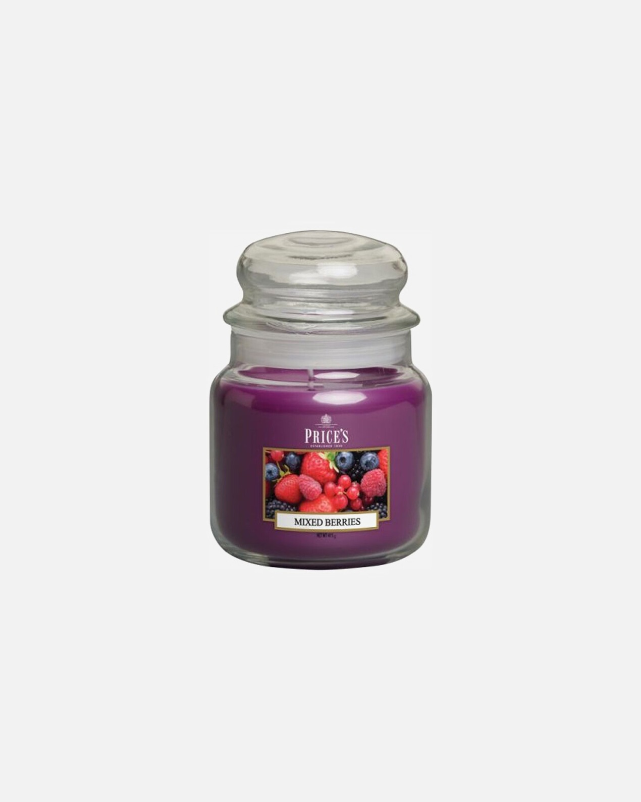 Candela di Unisex PRICE'S CANDLES Mixed Berries scented candle in medium jar 1 pz