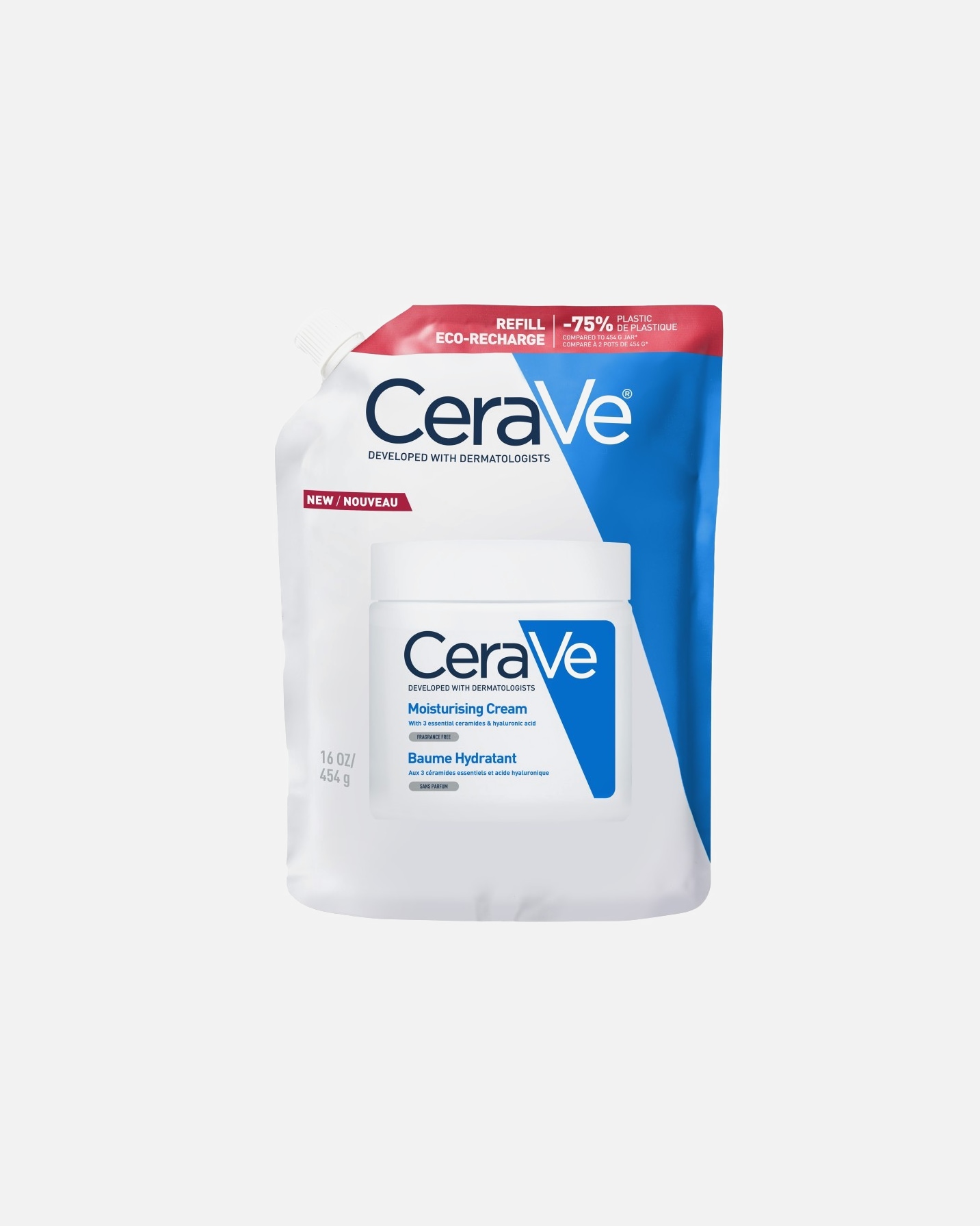 Burro corpo di Unisex CeraVe Crema Idratante, Per Pelli Da Secche a Molto Secche Per il Corpo e il Viso REFILL - 454 ml