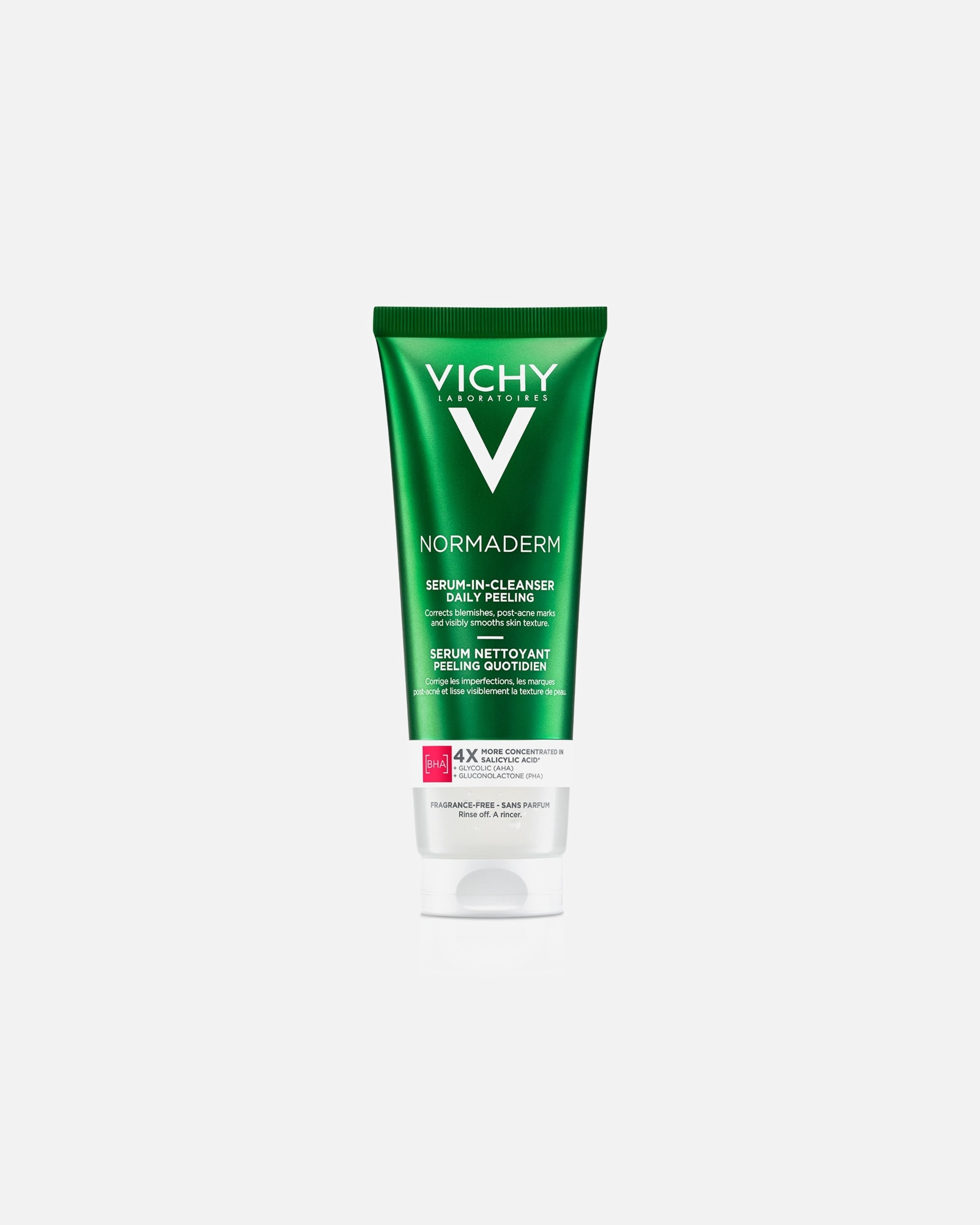 Cura anti-acne di Unisex Vichy Normaderm Siero Detergente Peeling Quotidiano Viso e Corpo er segni post-acneici 125 ml