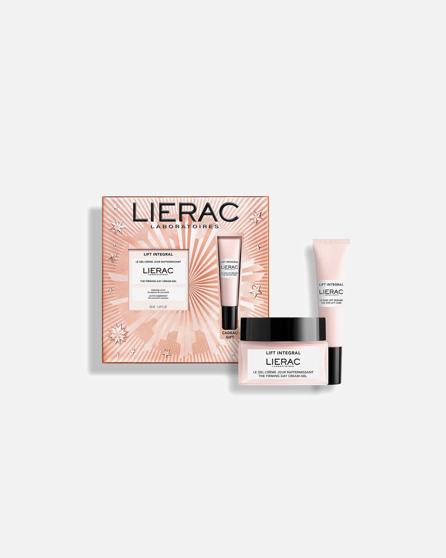 Set cura del viso di Unisex Lierac Lift Integral Cofanetto Natale Gel-Crema Giorno Rassodante + Trattamento Lift Occhi 1 pezzo