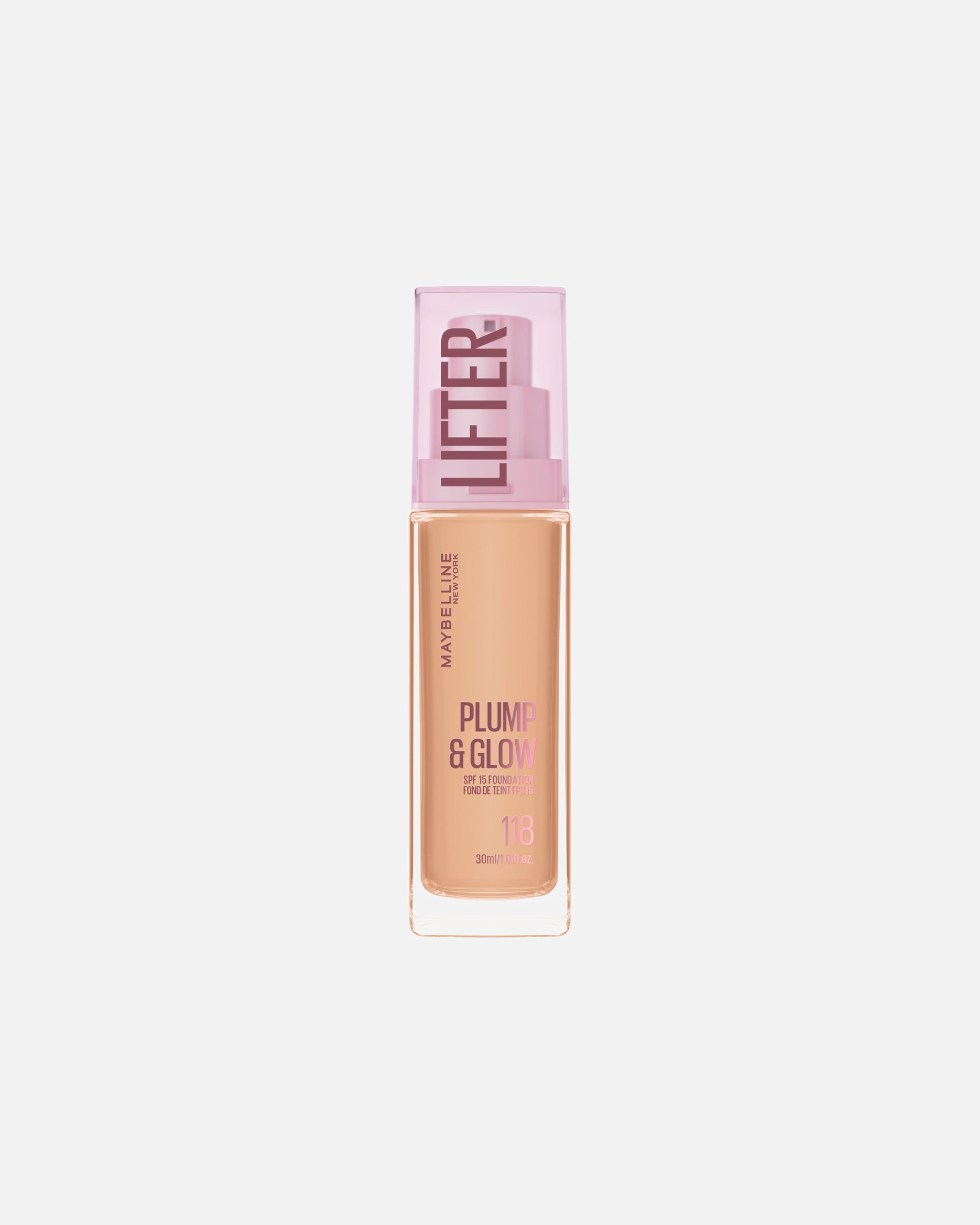 Fondotinta di Unisex MAYBELLINE NEW YORK Lifter Plump & Glow 118