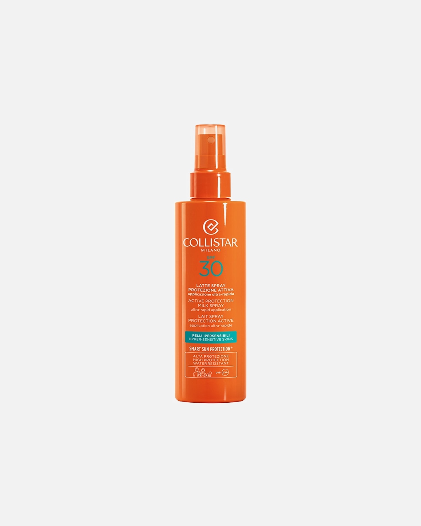 Spray Solare di Unisex Collistar Abbronzatura Perfetta Latte Spray Protezione Attiva Pelli Ipersensibili Spf 30 200 ml