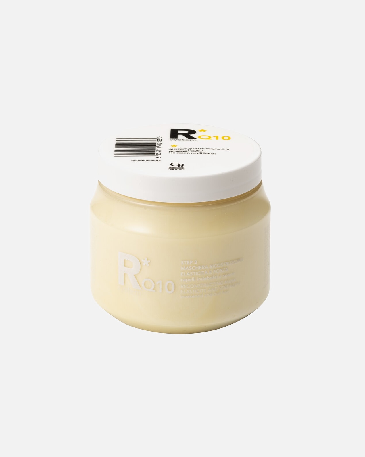 Maschera Capelli di Femmina R System Q10 Maschera Ricostruzione Elasticità e Forza 250 ml