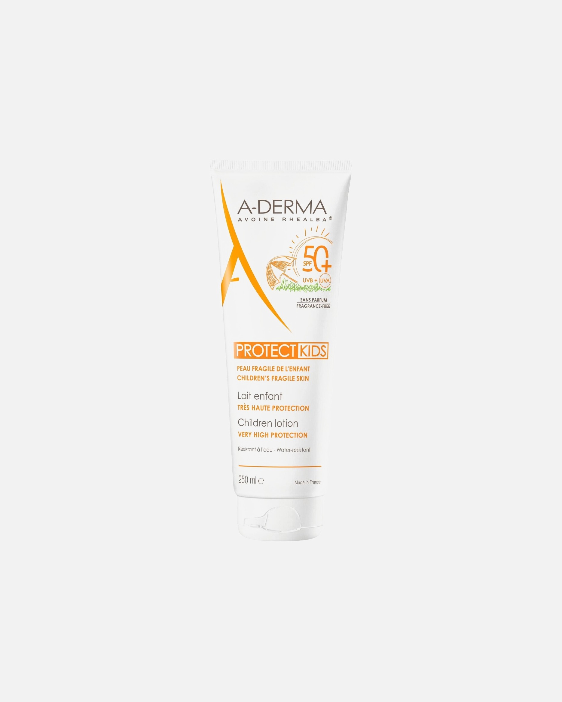 Crema solare per il corpo di Unisex A-DERMA PROTECT LATTE KIDS 250 ml