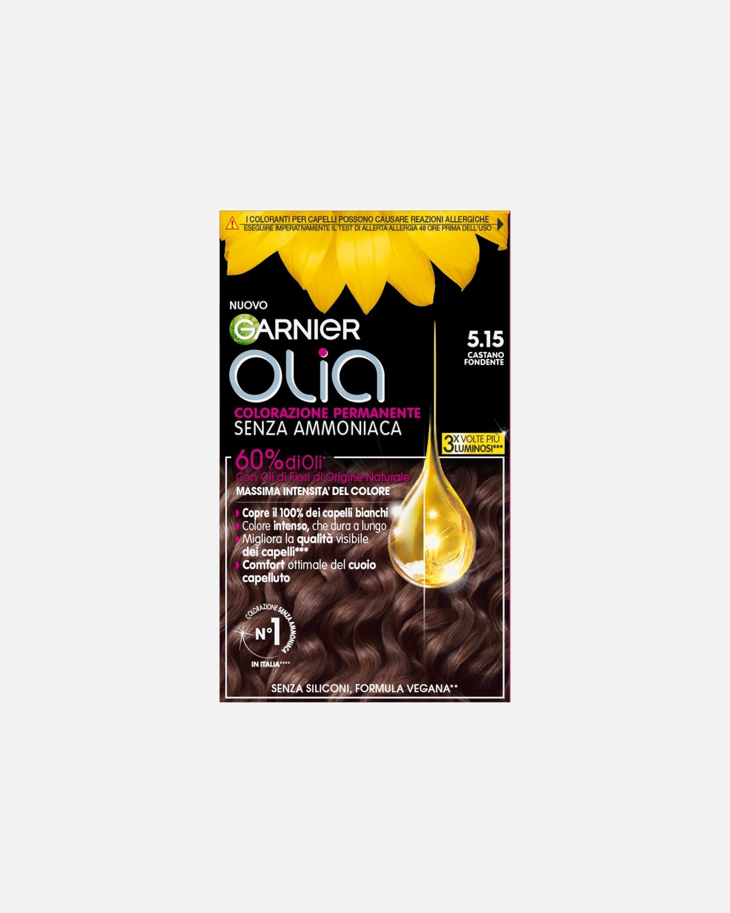 Tinta Capelli di Unisex GARNIER Tinta Capelli Olia Castano Fondente (5.15)