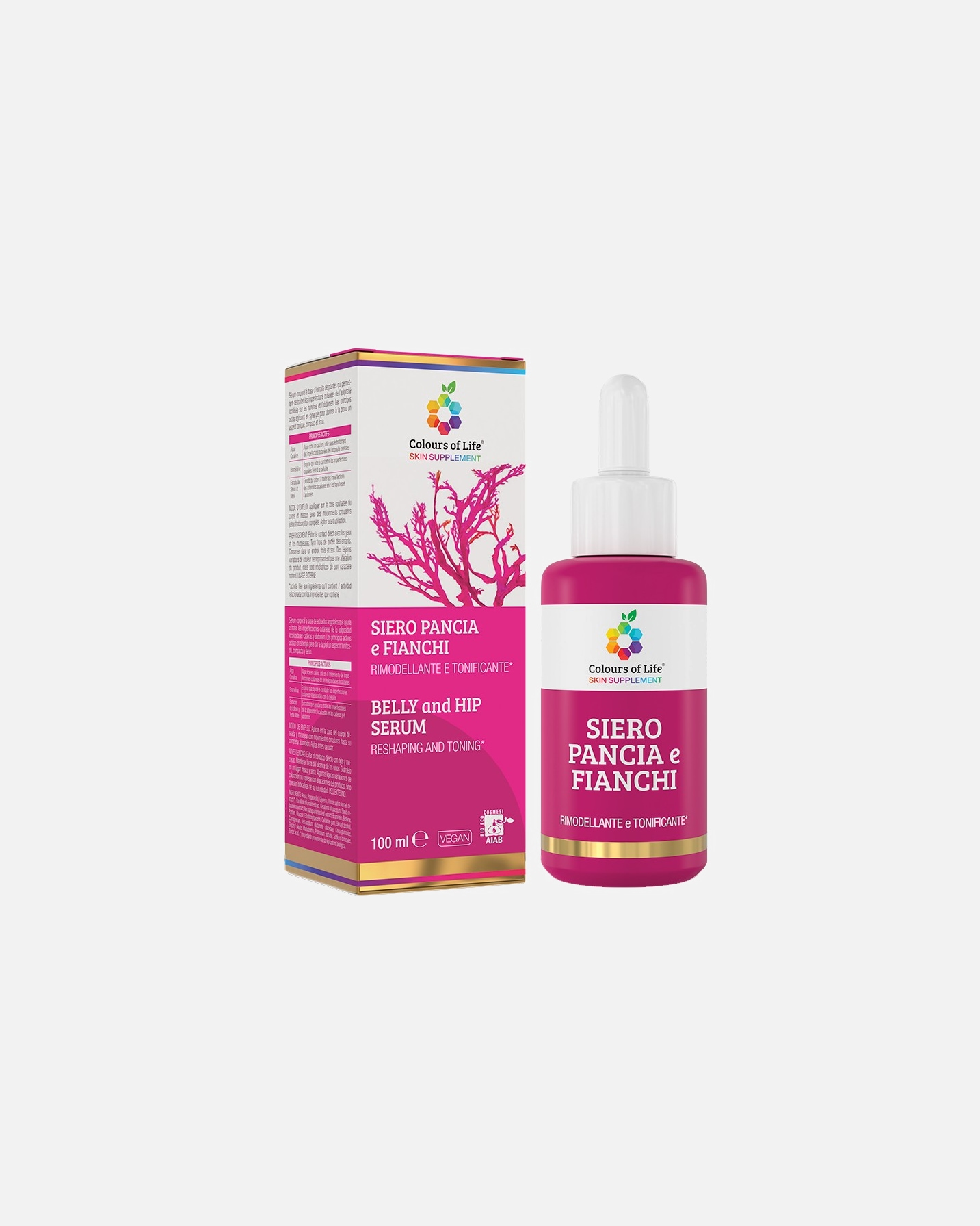 Peeling corpo di Unisex Optima Naturals Colours Of Life Siero Pancia e Fianchi 100 ml